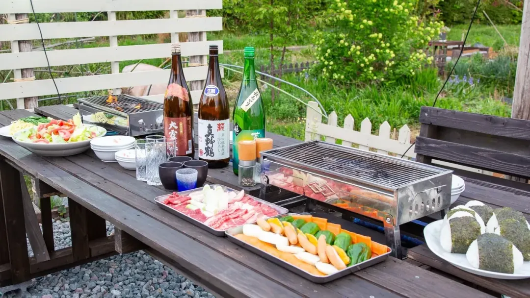 道楽亭 庭でのBBQ