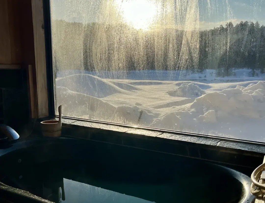Villa みのり 雪景色を望む石風呂